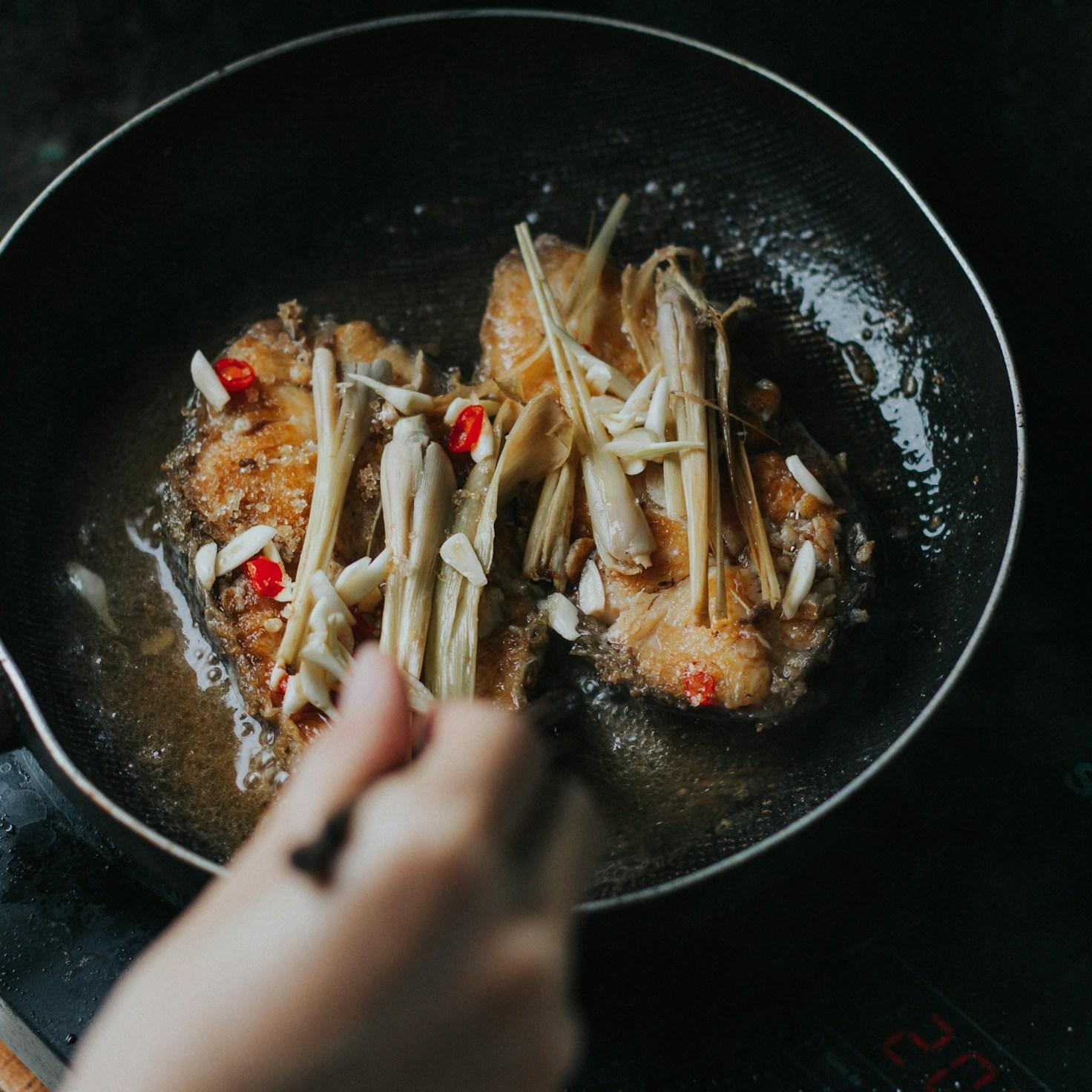 Seasonal meal prepared in a home kitchen